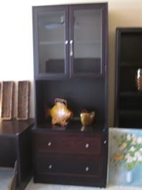Display Cabinet with Lower File Drawers