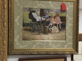 Pictures throughout the warehouse - various sizes and subject matter.