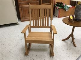 Wide rocking chair - can be used outside or can seal and use inside. Great rocker!