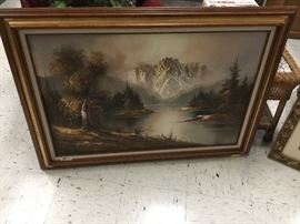 Pictures throughout the warehouse - various sizes and subject matter.