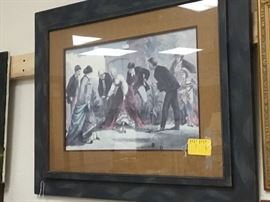 Pictures throughout the warehouse - various sizes and subject matter.