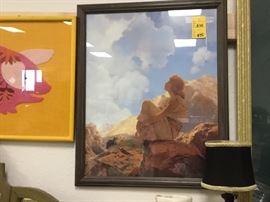 Pictures throughout the warehouse - various sizes and subject matter.