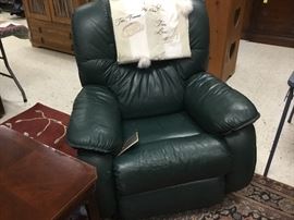 La-Z-boy green recliner