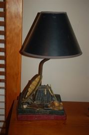Unique "fishing theme" table lamp
