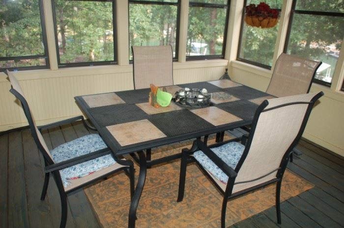 Outdoor furniture set - table and four chairs