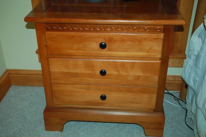 Matching 3 drawer side table