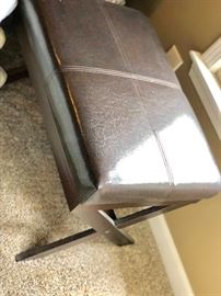 Great leather bench stool