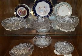 Limoges and amazing heavily cut crystal bowls, these would make a nice gift and an impressive serving piece.