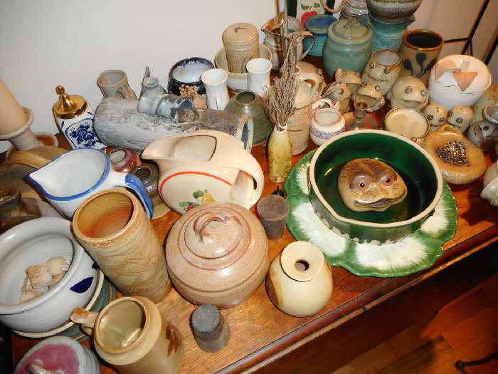 FROGS,  POTTERY, VASES AND MORE!