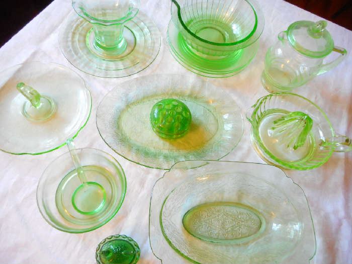 SOME OF THE DEPRESSION GLASS