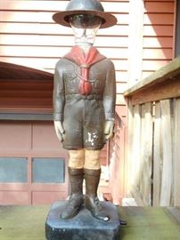 FIGURAL MILITARY OR SCOUT LAMP