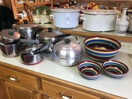 Pots & Pans~Longaberger Pottery~Crockpots~McCoy Cookie House