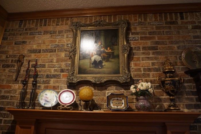 Oil Painting and various decor items