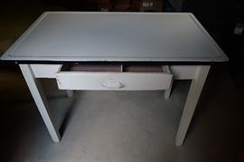 Porcelain top table wth drawer