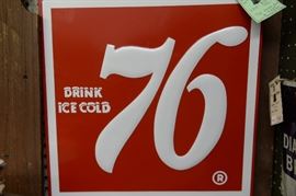New old stock 76 Cola tin sign. Mint condition.