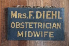 1880's era hand painted two-sided wooden sign.