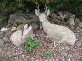concrete deer lawn ornaments