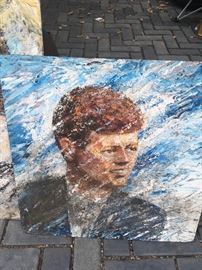 Very Unique Portraits Of John and Jackie Kennedy By A Very Well Listed Artist.