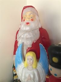 Large Santa and Angel Blow Mold