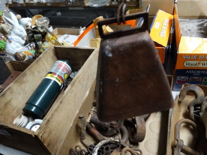 Box of Rustic Hardware and Decor