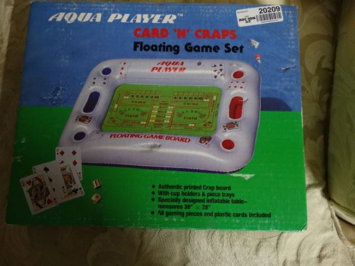 Vintage Aqua Player Cards and Craps Floating Game ...