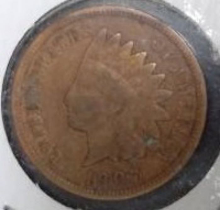 1907 Indian Head Penny, VG Details