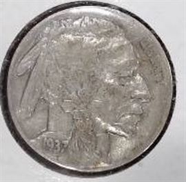 1937 Buffalo Nickel, AU Details