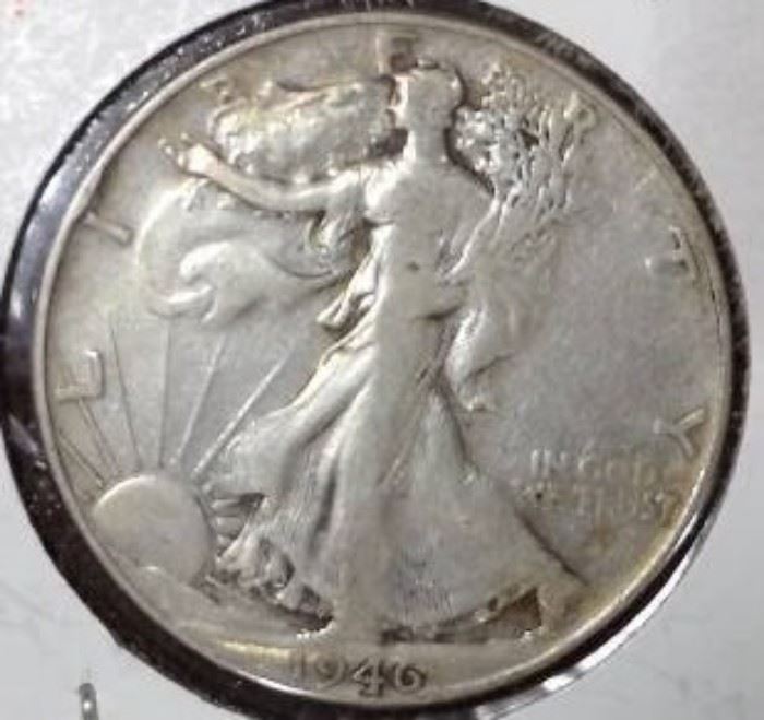 1946 Walking Liberty Half dollar, XF Detail