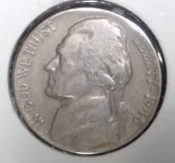 1948 Jefferson Nickel, VF Detail