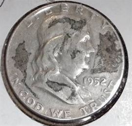 1952 Franklin Half Dollar, Fine Detail