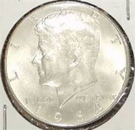 1964 D Franklin Half Dollar, BU Detail