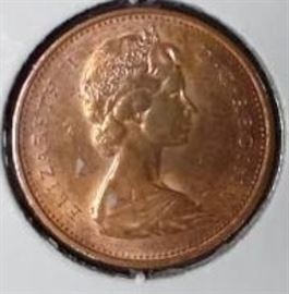 1977 Canadian Penny, BU Detail