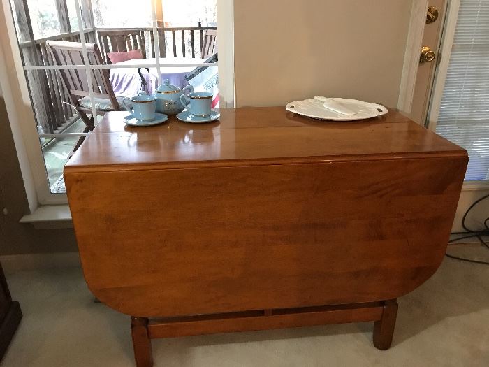 Hand made drop leaf table