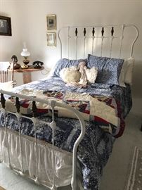 Antique wrought iron bed