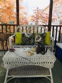 Wicker patio set