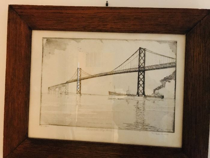 Drawing of the Bay Bridge