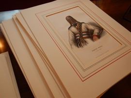 NUMEROUS HAND COLORED PRINTS BY CATLIN
