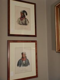 HAND COLORED MCKINNEY & HALL FOLIO EDITION AMERICAN INDIAN PRINTS