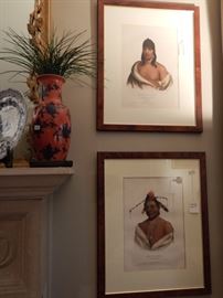 HAND COLORED MCKINNEY & HALL FOLIO EDITION AMERICAN INDIAN PRINTS