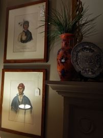 HAND COLORED MCKINNEY & HALL FOLIO EDITION AMERICAN INDIAN PRINTS