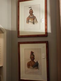 HAND COLORED MCKINNEY & HALL FOLIO EDITION AMERICAN INDIAN PRINTS