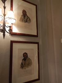 HAND COLORED MCKINNEY & HALL FOLIO EDITION AMERICAN INDIAN PRINTS