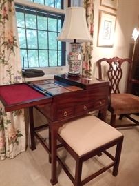 BAKER DRESSING TABLE WITH JEWELRY COMPARTMENTS