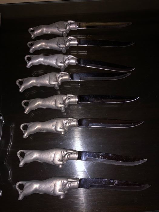 Steer knives and serving pieces......