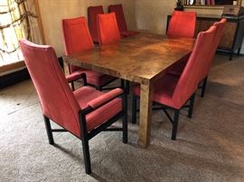 Dunbar dining table and 8 chairs - also includes 2 leafs and table pads.......