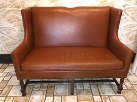 Leather loveseat from North Hickory Furniture Company