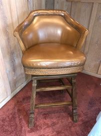 2 Cow hide barstools....