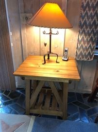 End table and lamp