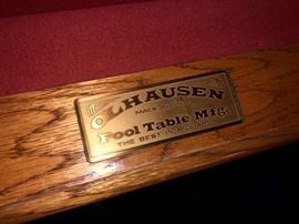 Olhausen pool table....