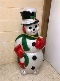 Snowman blow mold